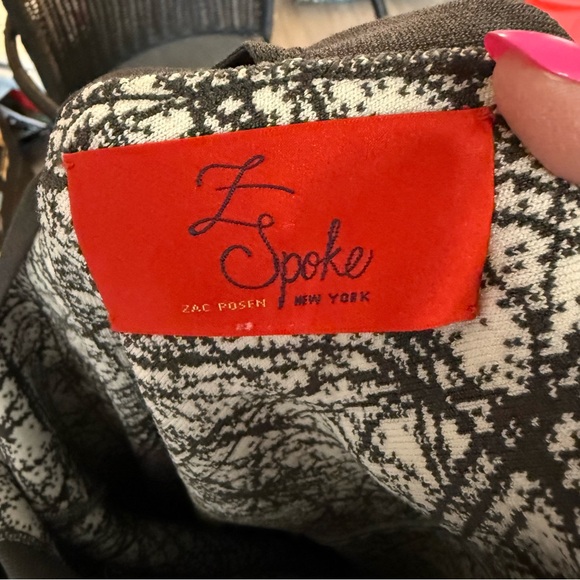 ZAC POSEN Z SPOKE Knit Dress with Pleated Detail - Picture 10 of 14